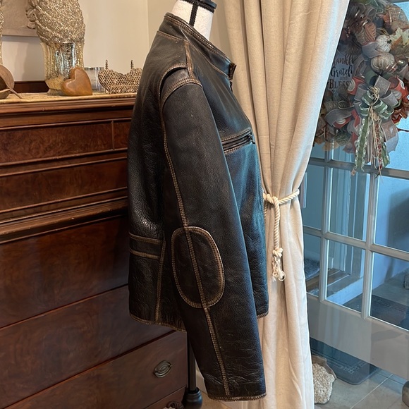 Leather Motorcycle Jacket - Picture 3 of 16